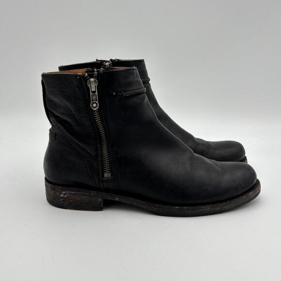 Frye Leather Veronica Seam Short Boots Ankle Zip Booties Women's 8B - Picture 3 of 13